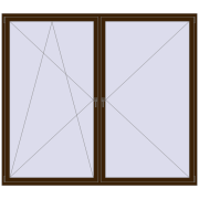 REHAU ENERGY-SAVING SYNEGO MD 2500x2200 mm DARK_OAK two-sided