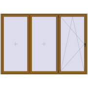 REHAU ENERGY-SAVING SYNEGO MD 3000x2100 mm LIGHT_OAK two-sided