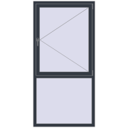REHAU OPTIMUM EURO-DESIGN 70 980x2000 mm ANTHRACITE_GREY_STRUKTURAL two-sided