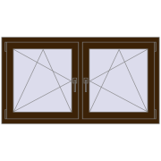 REHAU ENERGY-SAVING SYNEGO MD 1440x740 mm DARK_OAK dwustronny