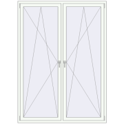 REHAU ENERGY-SAVING SYNEGO MD 1600x2200 mm RAL 9016 Traffic white two-sided