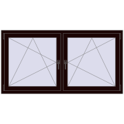 REHAU ENERGY-SAVING SYNEGO MD 1740x860 mm CHOCOLATE_BROWN dwustronny