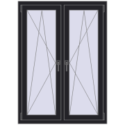 Okna skrzydłowe 1020x1415 mm REHAU ENERGY-SAVING SYNEGO MD BLACK_ULTI-MATT dwustronny Okna skrzydłowe 1020x1415 mm REHAU ENERGY-SAVING SYNEGO MD BLACK_ULTI-MATT dwustronny