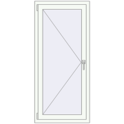 REHAU OPTIMUM EURO-DESIGN 70 700x1500 mm RAL 9016 Traffic white two-sided