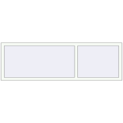 Okna skrzydłowe 1980x620 mm EPSILON OPTIMA RAL 9016 Traffic white dwustronny