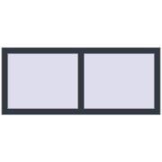 REHAU OPTIMUM EURO-DESIGN 70 1300x550 mm ANTHRACITE_GREY_STRUKTURAL two-sided