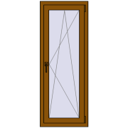 REHAU OPTIMUM EURO-DESIGN 70 550x1350 mm GOLDEN OAK two-sided