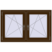 REHAU ENERGY-SAVING SYNEGO MD 1170x740 mm DARK_OAK dwustronny