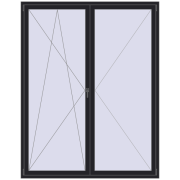 REHAU ENERGY-SAVING SYNEGO MD 1800x2300 mm BLACK_ULTI-MATT two-sided