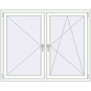 REHAU OPTIMUM EURO-DESIGN 70 1450x1200 mm RAL 9016 Traffic white two-sided