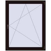 REHAU OPTIMUM EURO-DESIGN 70 1200x1500 mm BLACK_BROWN two-sided