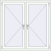 REHAU OPTIMUM EURO-DESIGN 70 1250x1250 mm RAL 9016 Traffic white two-sided