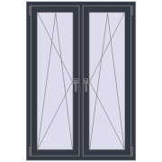 Okna skrzydłowe 1035x1460 mm REHAU ENERGY-SAVING SYNEGO MD ANTHRACITE_GREY_STRUKTURAL dwustronny