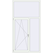 REHAU OPTIMUM EURO-DESIGN 70 1240x2330 mm RAL 9016 Traffic white two-sided
