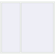 REHAU BRILLANT DESIGN 2400x2300 mm RAL 9016 Traffic white two-sided