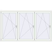 REHAU OPTIMUM EURO-DESIGN 70 2440x1450 mm RAL 9016 Traffic white two-sided