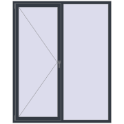 REHAU ENERGY-SAVING SYNEGO MD 1650x2040 mm ANTHRACITE_GREY_STRUKTURAL dwustronny REHAU ENERGY-SAVING SYNEGO MD 1650x2040 mm ANTHRACITE_GREY_STRUKTURAL dwustronny