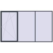 REHAU OPTIMUM EURO-DESIGN 70 4000x2400 mm ANTHRACITE_GREY_STRUKTURAL two-sided