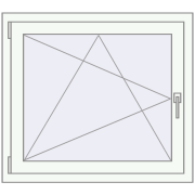 REHAU OPTIMUM EURO-DESIGN 70 945x825 mm RAL 9016 Traffic white two-sided
