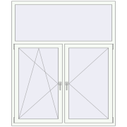 REHAU OPTIMUM EURO-DESIGN 70 1500x1800 mm RAL 9016 Traffic white two-sided