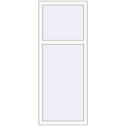 REHAU BRILLANT DESIGN 650x1650 mm RAL 9016 Traffic white two-sided