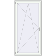 REHAU ENERGY-SAVING SYNEGO MD 1000x2000 mm RAL 9016 Traffic white two-sided