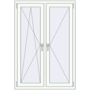 REHAU OPTIMUM EURO-DESIGN 70 1000x1450 mm RAL 9016 Traffic white two-sided