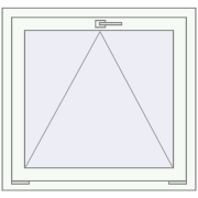 REHAU OPTIMUM EURO-DESIGN 70 860x790 mm RAL 9016 Traffic white two-sided