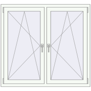 REHAU OPTIMUM EURO-DESIGN 70 1260x1210 mm RAL 9016 Traffic white two-sided