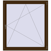 REHAU ENERGY-SAVING SYNEGO MD 1290x1430 mm DARK_OAK two-sided