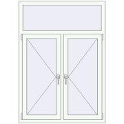 REHAU OPTIMUM EURO-DESIGN 70 1100x1550 mm RAL 9016 Traffic white two-sided
