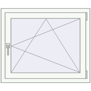REHAU OPTIMUM EURO-DESIGN 70 900x750 mm RAL 9016 Traffic white two-sided
