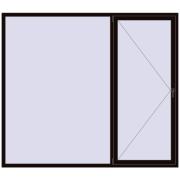 REHAU OPTIMUM EURO-DESIGN 70 2400x2100 mm BLACK_BROWN two-sided