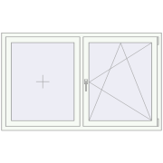 REHAU OPTIMUM EURO-DESIGN 70 1640x1000 mm RAL 9016 Traffic white two-sided