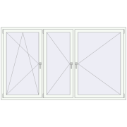 REHAU ENERGY-SAVING SYNEGO MD 2400x1400 mm RAL 9016 Traffic white two-sided