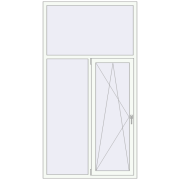 REHAU OPTIMUM EURO-DESIGN 70 1240x2330 mm RAL 9016 Traffic white two-sided