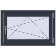 REHAU OPTIMUM EURO-DESIGN 70 900x560 mm ANTHRACITE_GREY_STRUKTURAL two-sided
