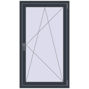 REHAU OPTIMUM EURO-DESIGN 70 800x1350 mm ANTHRACITE_GREY_STRUKTURAL two-sided