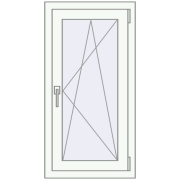 REHAU OPTIMUM EURO-DESIGN 70 500x1000 mm RAL 9016 Traffic white two-sided