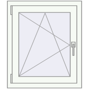 REHAU OPTIMUM EURO-DESIGN 70 690x790 mm RAL 9016 Traffic white two-sided