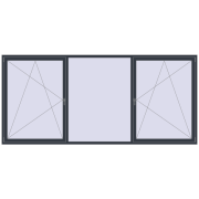 Okna skrzydłowe 3500x1600 mm KORSA BRILLANT DESIGN