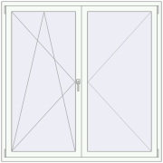 REHAU BRILLANT DESIGN 1600x1600 mm RAL 9016 Traffic white two-sided