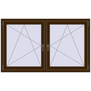 REHAU ENERGY-SAVING SYNEGO MD 1560x935 mm DARK_OAK dwustronny