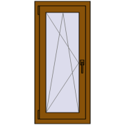 REHAU OPTIMUM EURO-DESIGN 70 540x1100 mm GOLDEN OAK two-sided