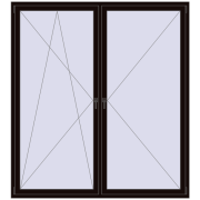 REHAU ENERGY-SAVING SYNEGO MD 2000x2200 mm BLACK_BROWN two-sided
