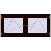 REHAU ENERGY-SAVING SYNEGO MD 1515x650 mm CHOCOLATE_BROWN dwustronny