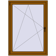 REHAU OPTIMUM EURO-DESIGN 70 1000x1400 mm GOLDEN OAK two-sided