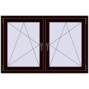 REHAU ENERGY-SAVING SYNEGO MD 1425x905 mm CHOCOLATE_BROWN dwustronny