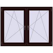REHAU ENERGY-SAVING SYNEGO MD 1500x1115 mm CHOCOLATE_BROWN dwustronny