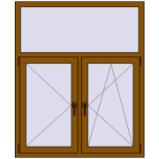 REHAU OPTIMUM EURO-DESIGN 70 1200x1450 mm GOLDEN OAK dwustronny